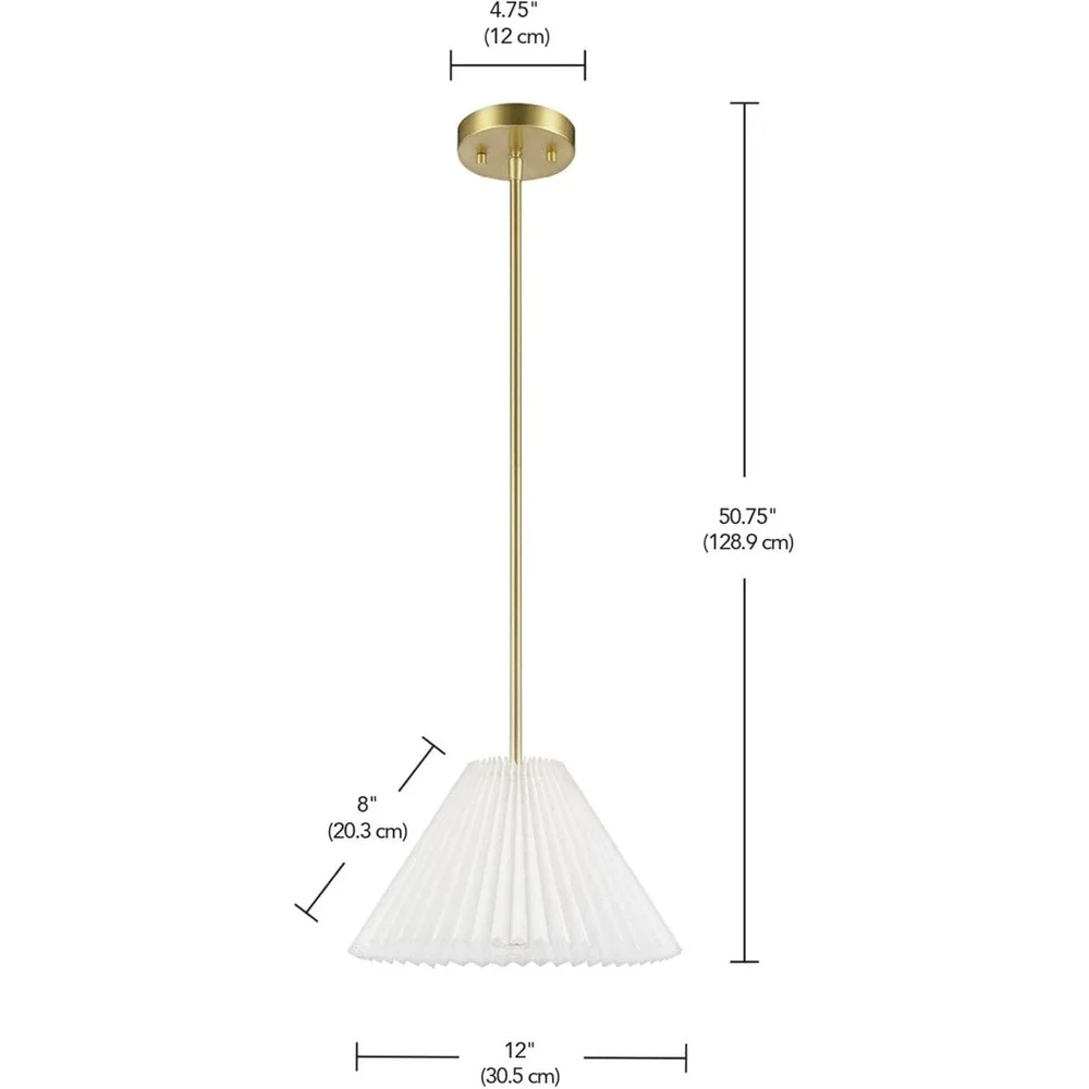 GLOBE Electric x‎ Novogratz 67000103 1-Light Pendant Light Fixture, Matte Bras